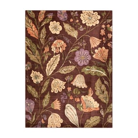 Tapis lavable – Misty Flowers Marron - sfeer