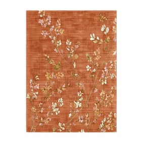 Tapis lavable – Misty Floral Terracotta - sfeer