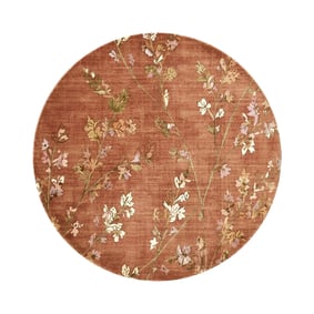Tapis rond lavable - Misty Floral Terracotta - sfeer