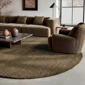 Tapis rond en laine - Leone Vert