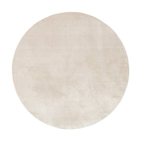 Tapis en viscose rond lavable - Vive Crème - product