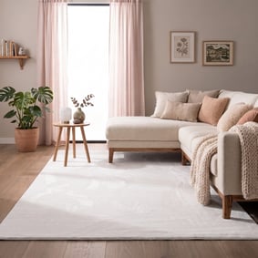 Tapis doux à poils courts - Cozy Blanc