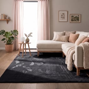 Tapis doux à poils courts - Cozy Noir