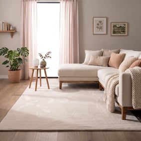 Tapis doux à poils courts - Cozy Crème