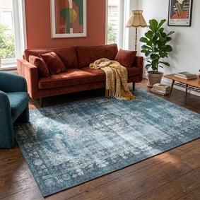 Tapis vintage - Estate Medallion Bleu/Vert