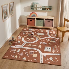 Tapis voiture enfant - Rocky Ride Terracotta