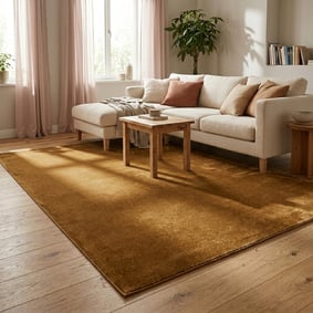 Tapis à poils courts - Essenza Jaune ocre