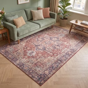 Tapis vintage - Lugan Rouge