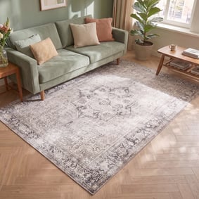 Tapis vintage - Lugan Marron Clair