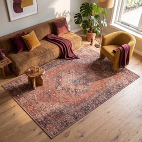 Tapis oriental – Liva Kashan Terracotta