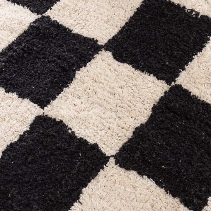 Tapis en coton - Gambit Noir/Blanc - 4