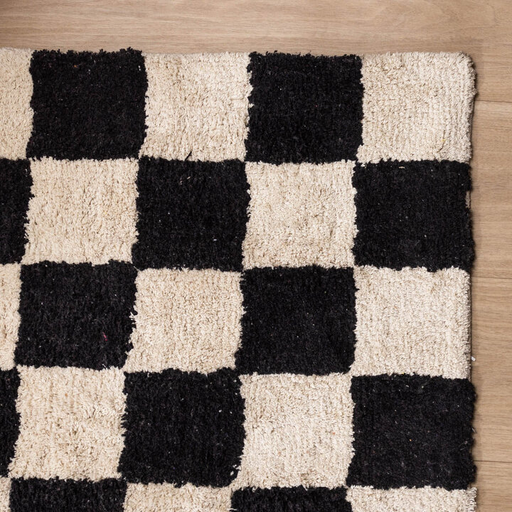 Tapis en coton - Gambit Noir/Blanc - 5
