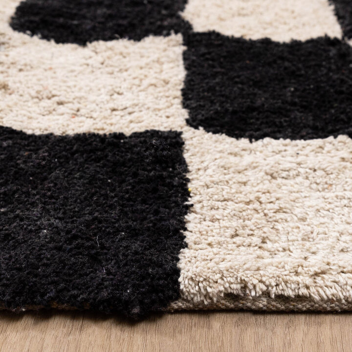 Tapis en coton - Gambit Noir/Blanc - 6