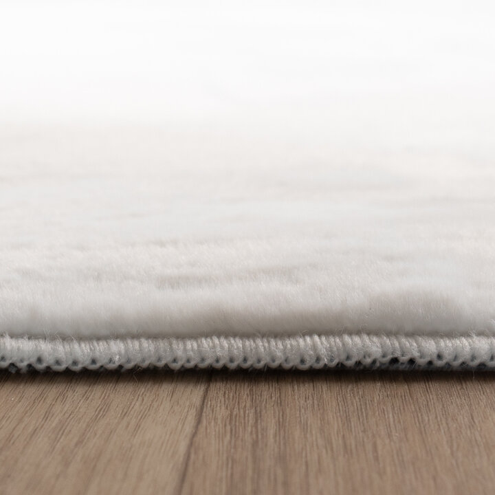 Tapis rond à poils courts - Cozy Blanc - 5