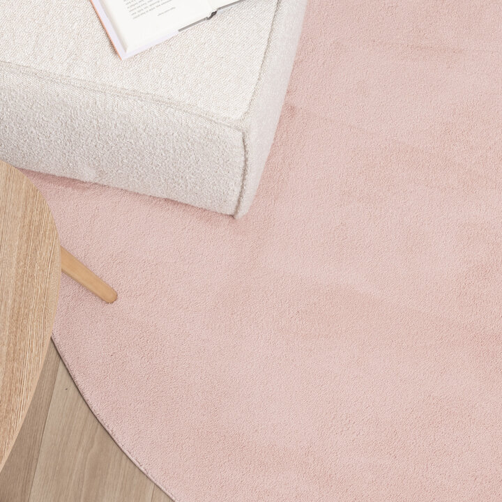 Tapis rond en jute pour l'extérieur - Vivid Rose - 2
