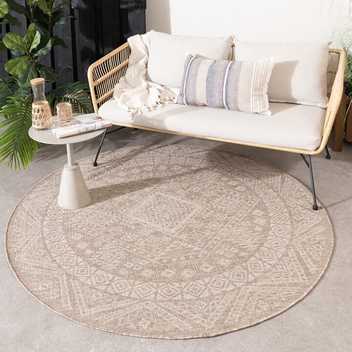 Tapis durable - Atlas Aztec Marron/Crème