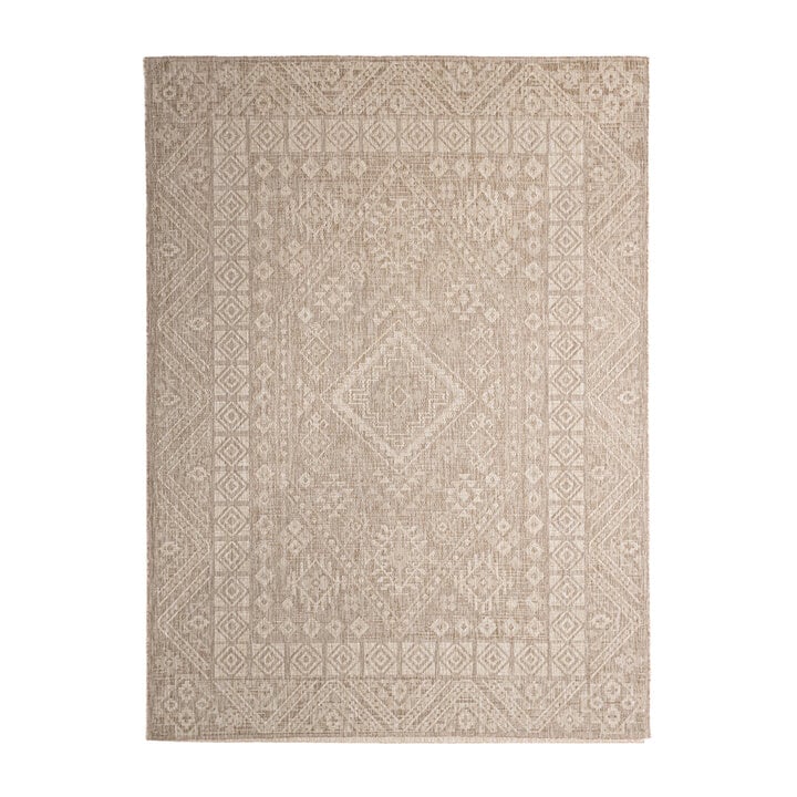 Tapis d'extérieur en jute - Atlas Aztec Marron/Crème - 1