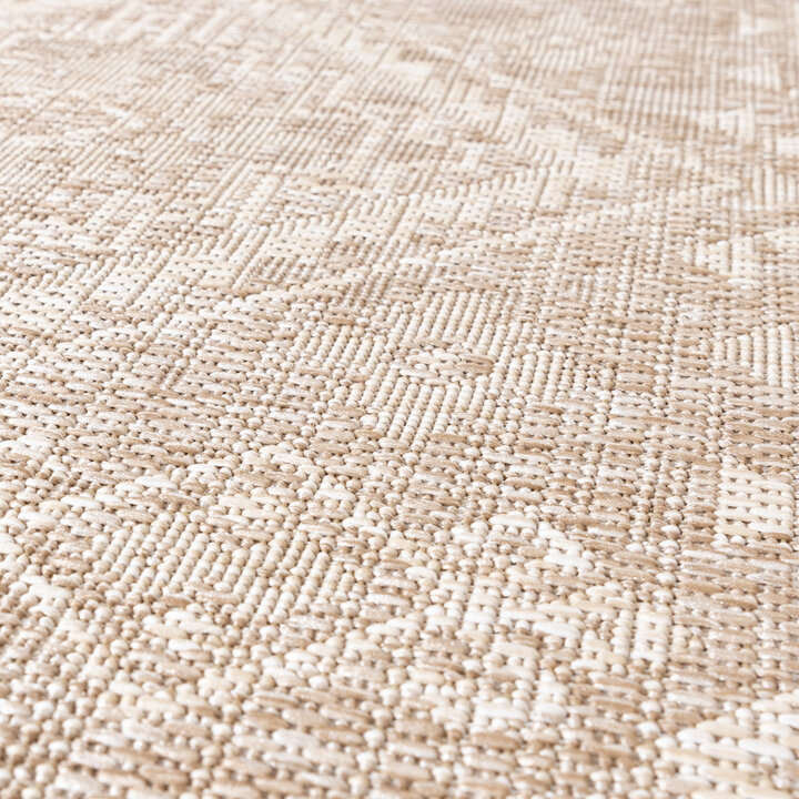 Tapis d'extérieur en jute - Atlas Aztec Marron/Crème - 3