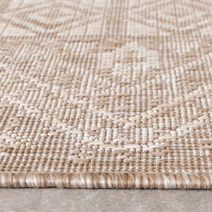 Tapis d'extérieur en jute - Atlas Aztec Marron/Crème - 5