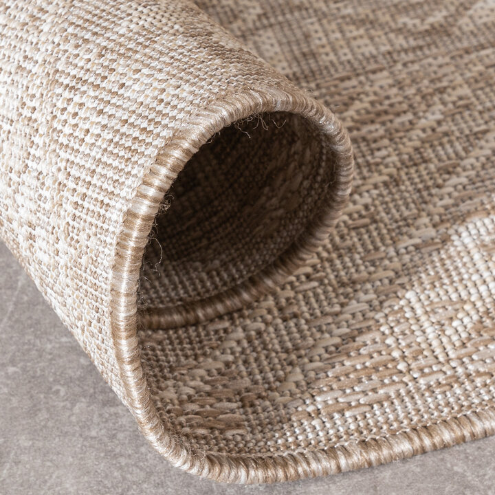 Tapis d'extérieur en jute - Atlas Aztec Marron/Crème - 6