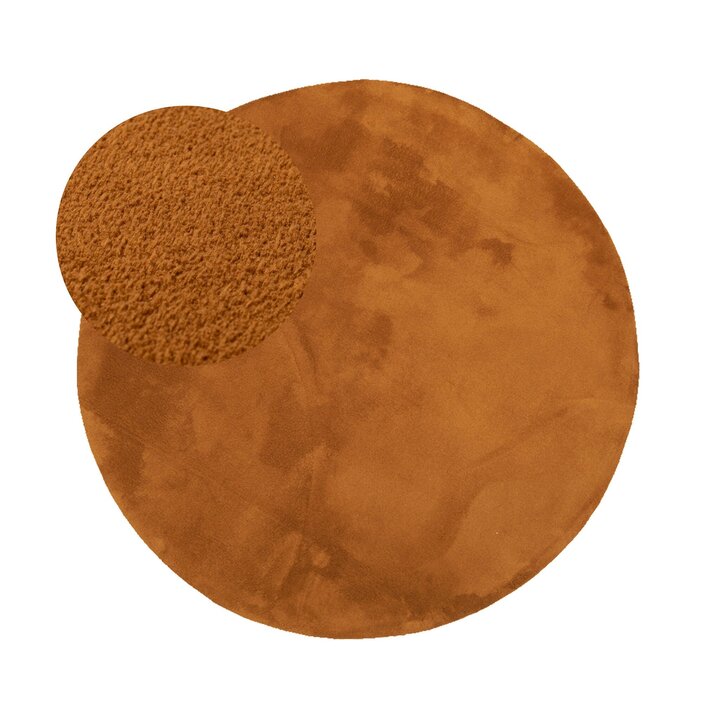 Tapis rond en jute pour l'extérieur - Vivid Terracotta