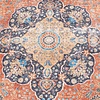 Tapis rond en jute d'extérieur - Kairo Medaillon Terra/Bleu Foncé - thumbnail 4