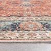 Tapis rond en jute d'extérieur - Kairo Medaillon Terra/Bleu Foncé - thumbnail 6