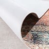 Tapis rond en jute d'extérieur - Kairo Medaillon Terra/Bleu Foncé - thumbnail 7