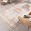 Tapis rond en jute d'extérieur - Kairo Medaillon Crème/Multicolore - thumbnail