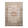 Tapis rond en jute d'extérieur - Kairo Medaillon Crème/Multicolore - thumbnail 1
