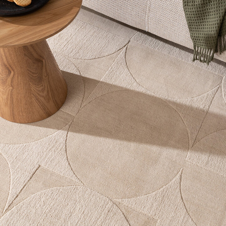 Tapis en laine - Giselle Circles Crème - 2