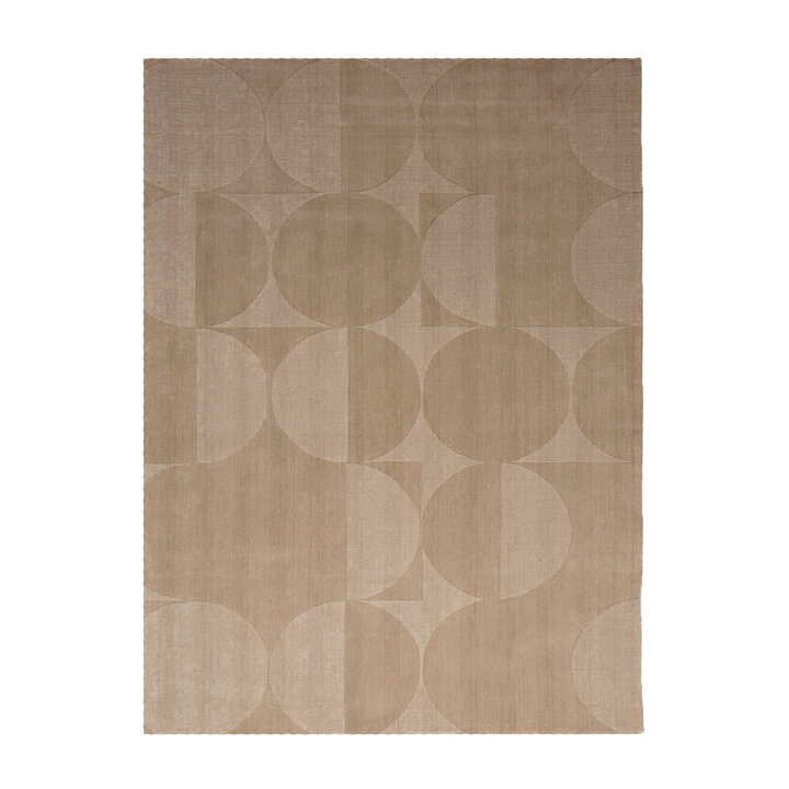 Tapis en laine - Giselle Circles Beige - 1