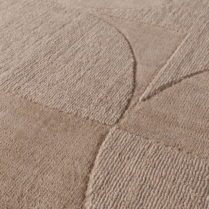 Tapis en laine - Giselle Circles Beige - 3