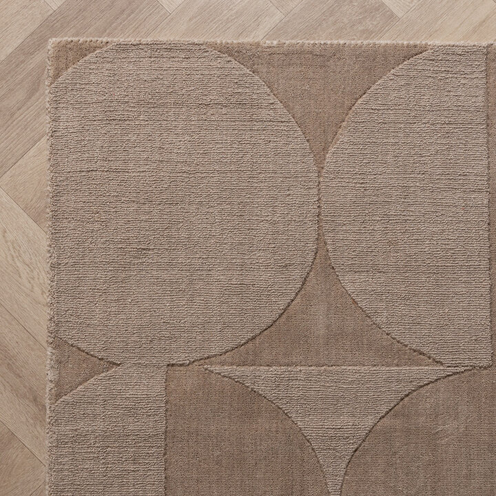 Tapis en laine - Giselle Circles Beige - 4