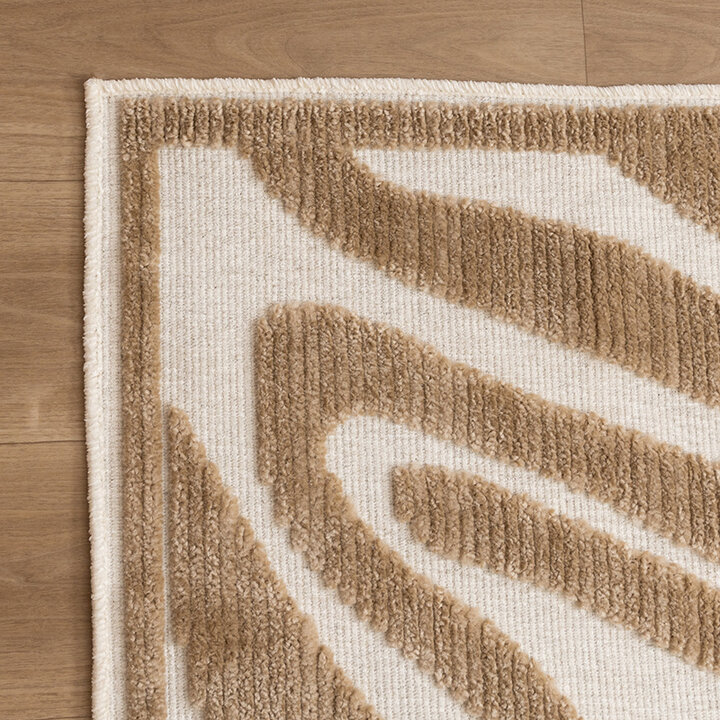 Tapis lavable - Dunya Zebra Beige/Blanc - 4
