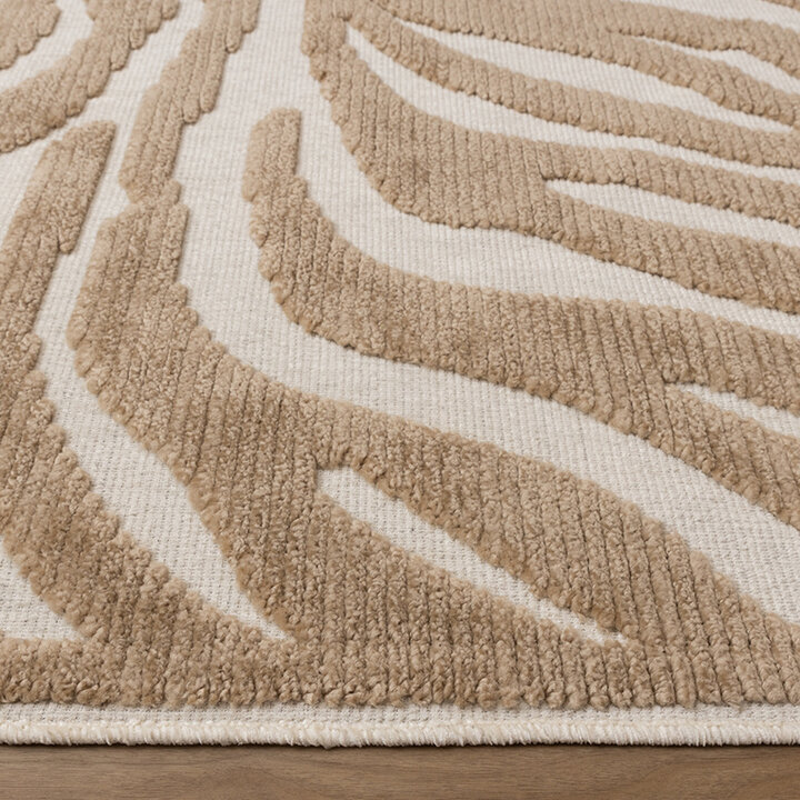Tapis lavable - Dunya Zebra Beige/Blanc - 5