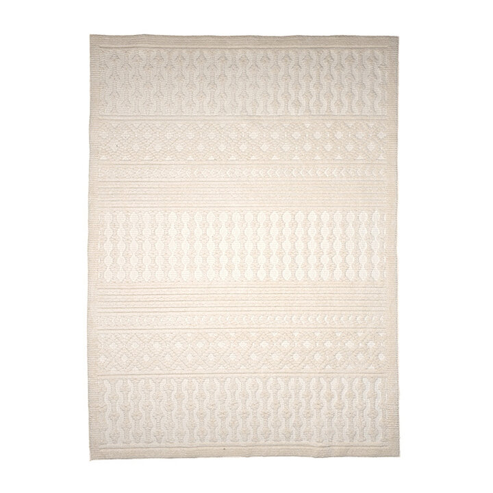 Tapis lavable - Dunya Geo Blanc - 1