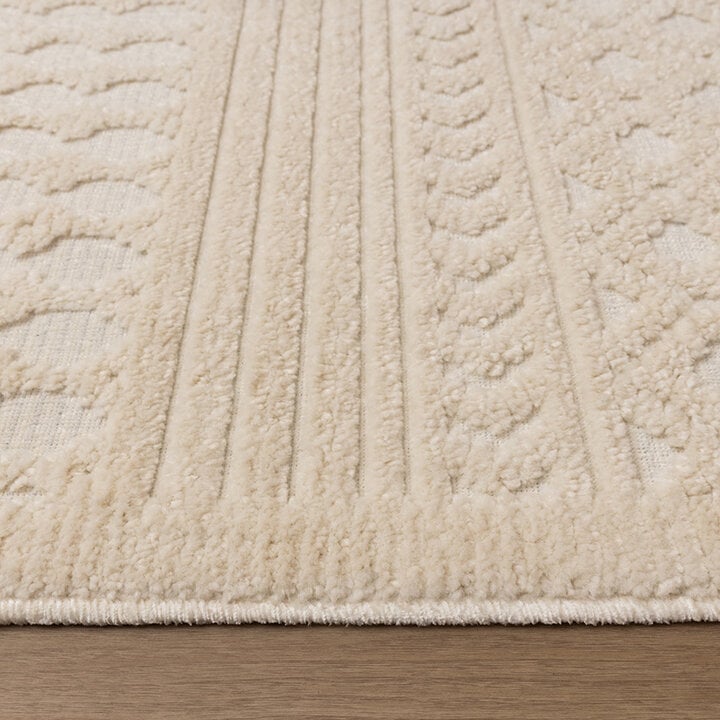 Tapis lavable - Dunya Geo Blanc - 4