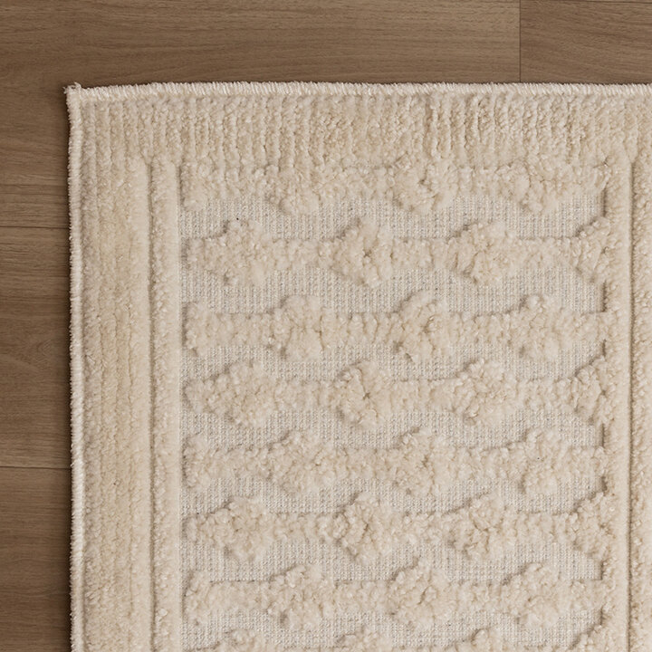 Tapis lavable - Dunya Geo Blanc - 5