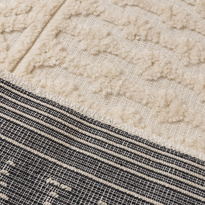 Tapis lavable - Dunya Geo Blanc - 6