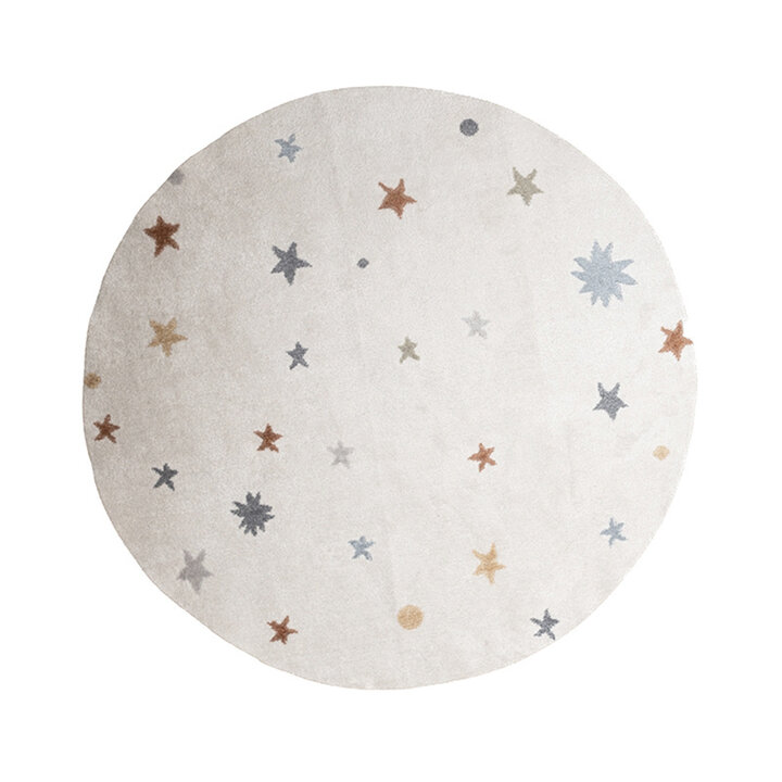 Tapis rond en jute pour l'extérieur - Ravi Stars Multicolore - 1