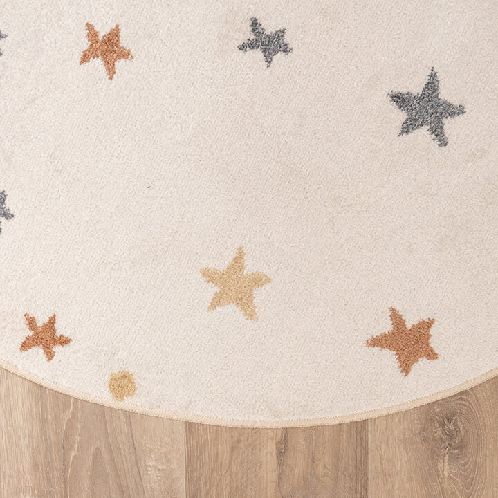 Tapis rond en jute pour l'extérieur - Ravi Stars Multicolore - 5