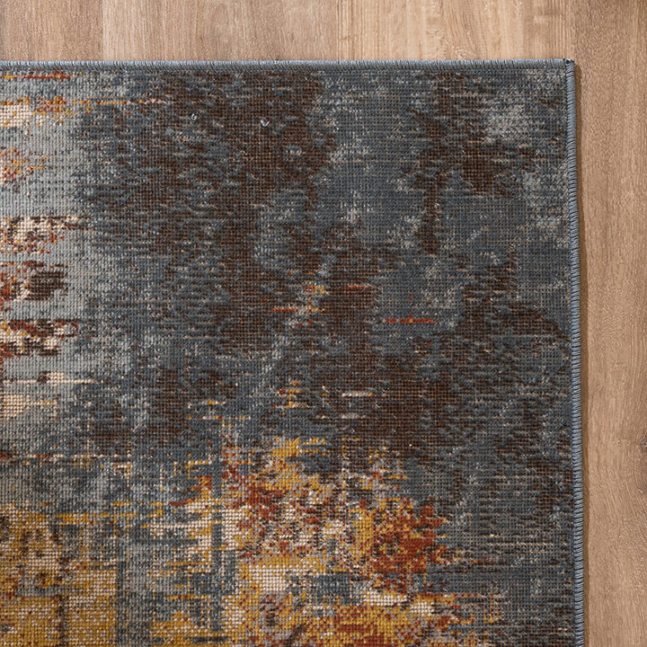Tapis moderne - Bush Bleu/Multicolore - 5