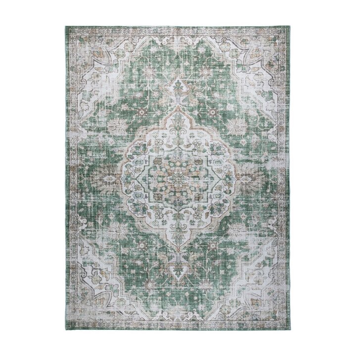 Tapis en viscose - Leyla Medaillon Vert - 1