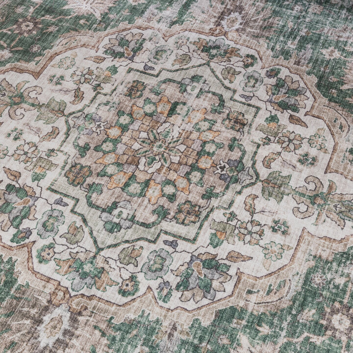 Tapis en viscose - Leyla Medaillon Vert - 4