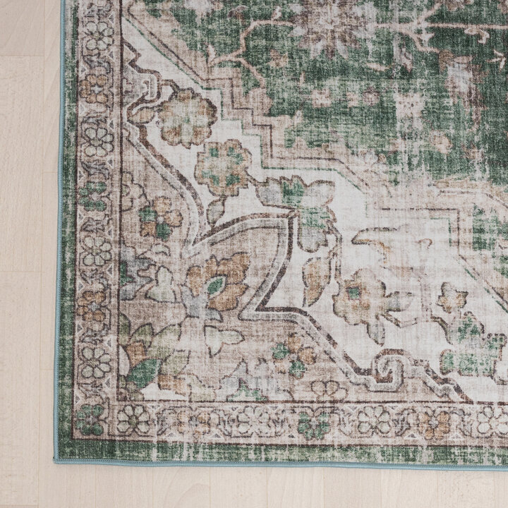 Tapis en viscose - Leyla Medaillon Vert - 5