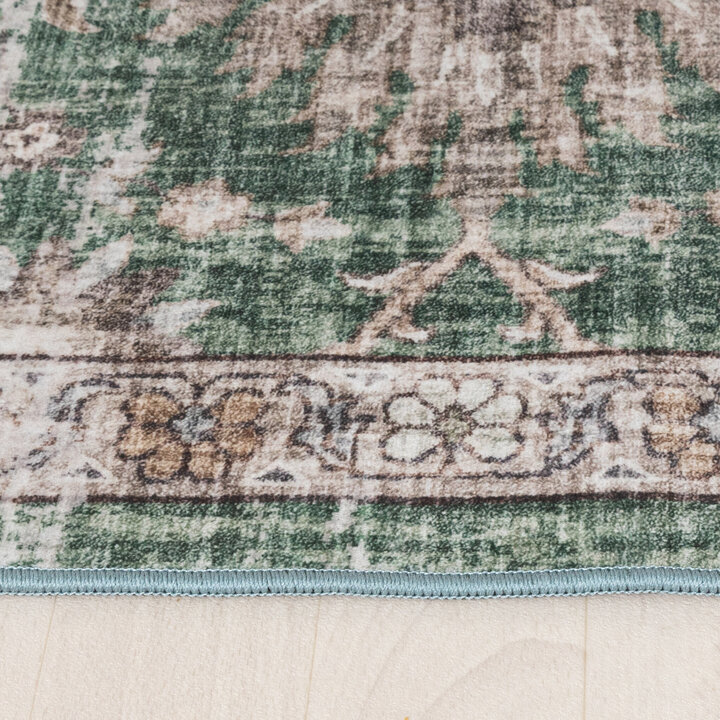 Tapis en viscose - Leyla Medaillon Vert - 6