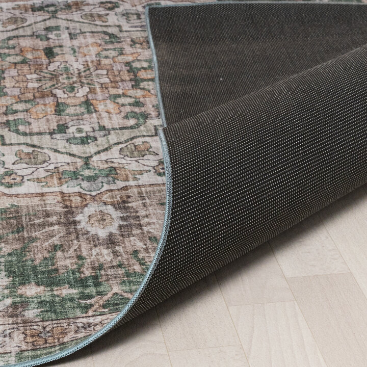 Tapis en viscose - Leyla Medaillon Vert - 7