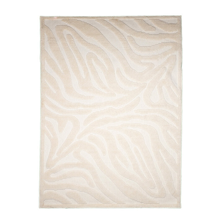 Tapis lavable - Dunya Zebra Blanc - 1