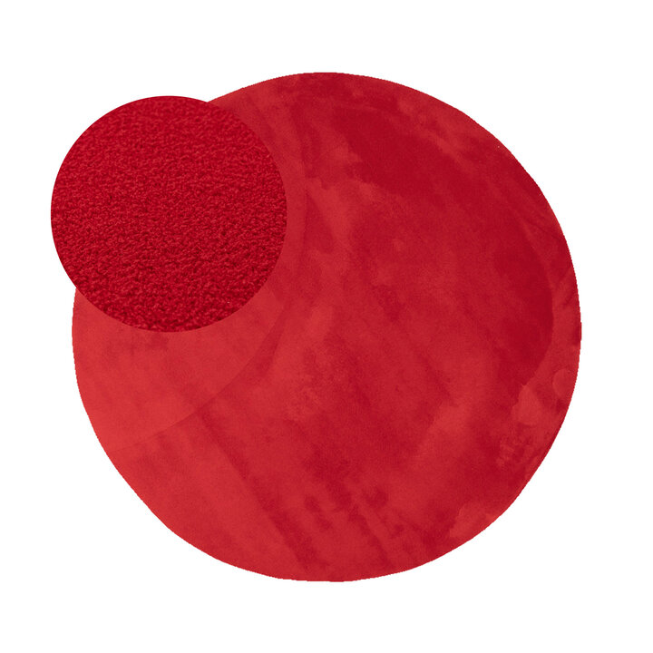 Tapis rond en jute pour l'extérieur - Vivid Rouge